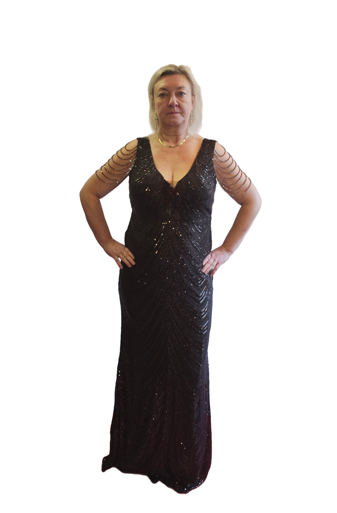 Czekoladowa Suknia Aurora Maxi