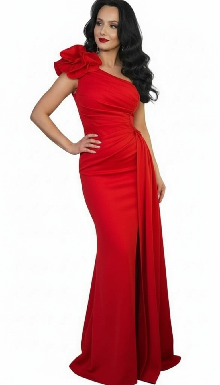 Czerwona Sukienka Juliette Maxi