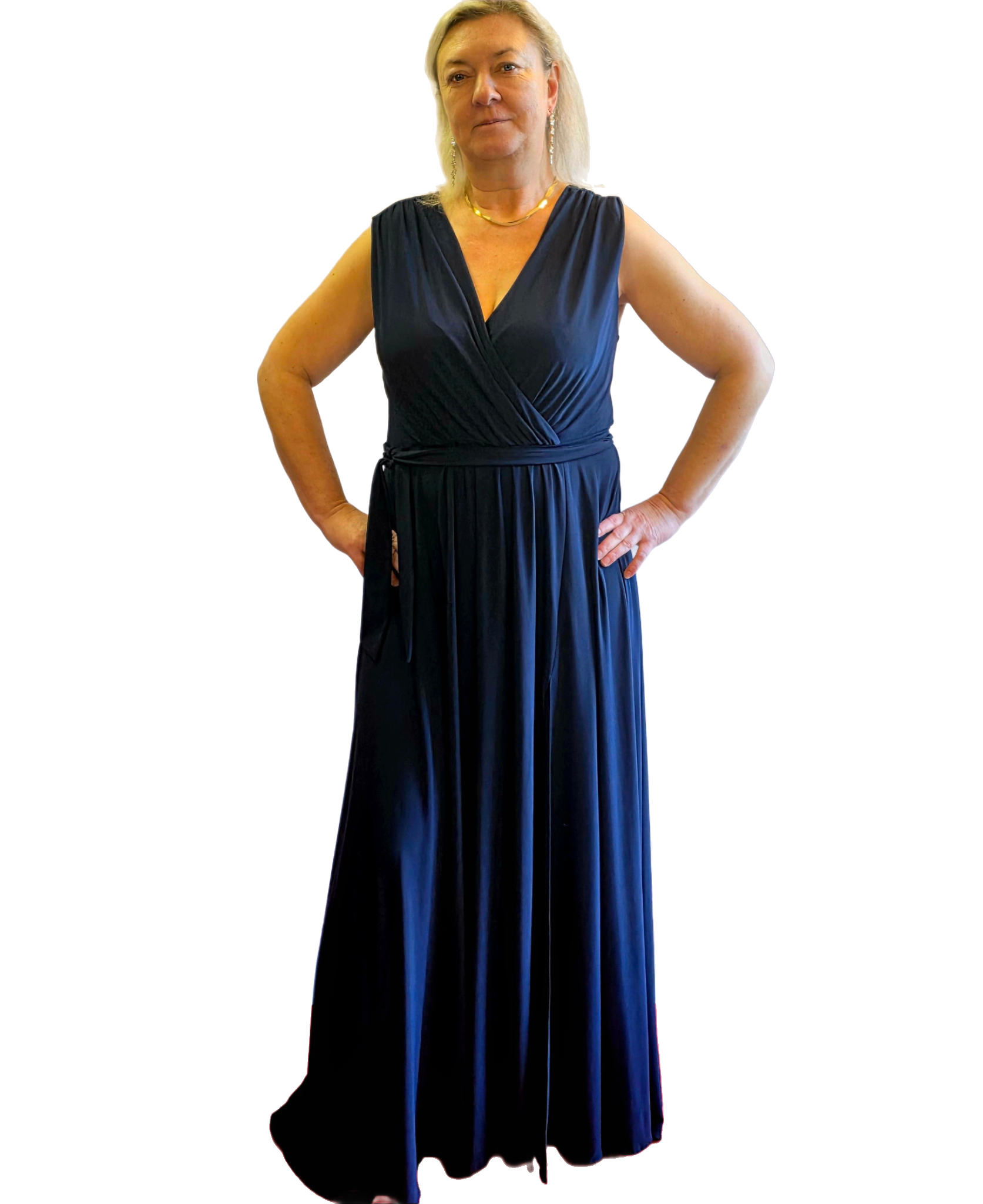 Granatowa Sukienka Salma Maxi