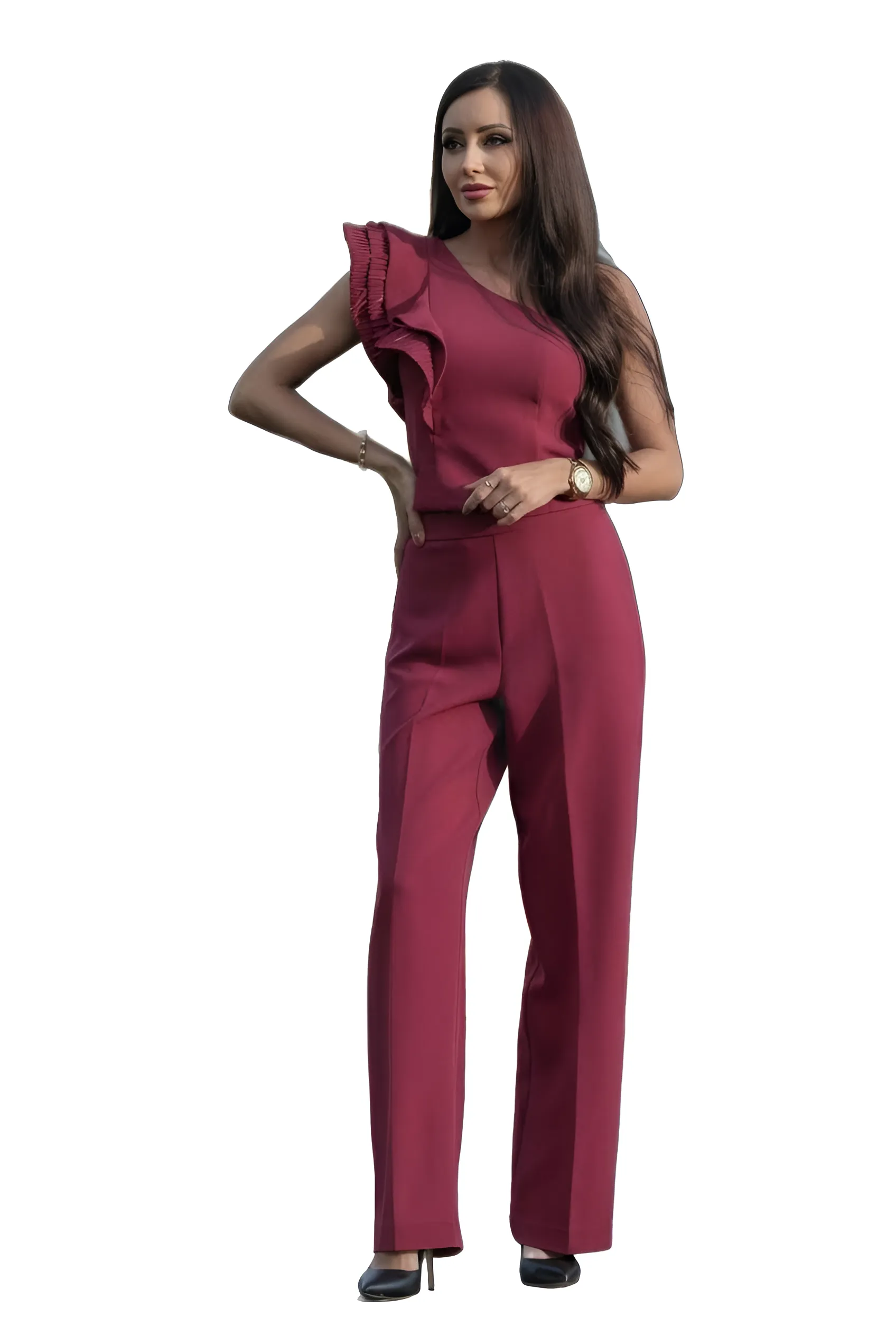 Bordowy Komplet Coco