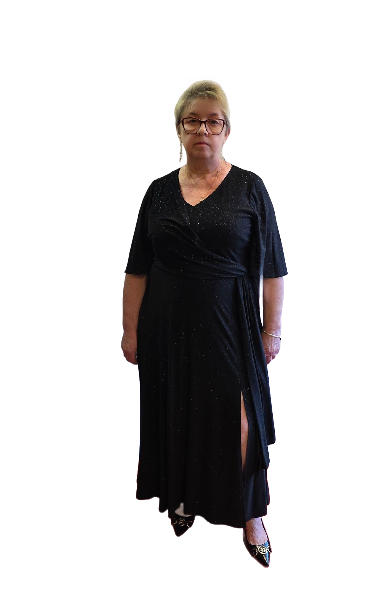 Czarna Sukienka Irene Maxi