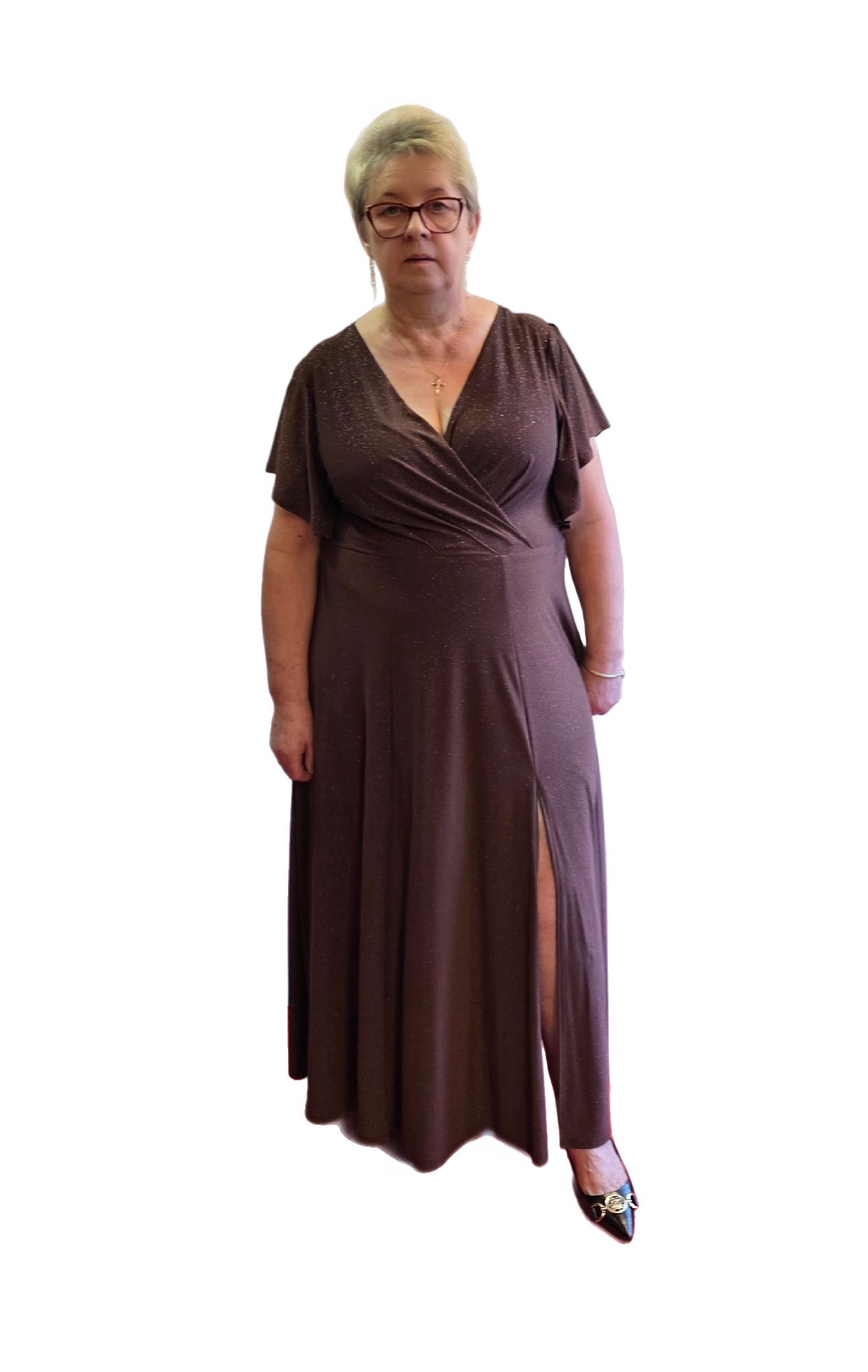 Brązowa Sukienka Valentina Maxi