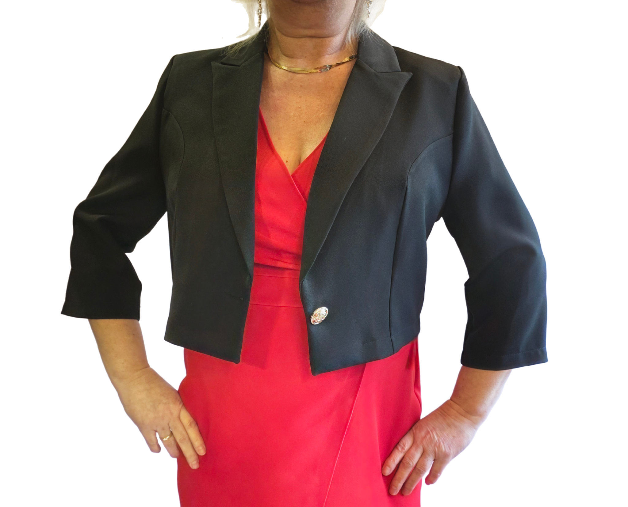 Czarna Marynarka Krótka Lumi