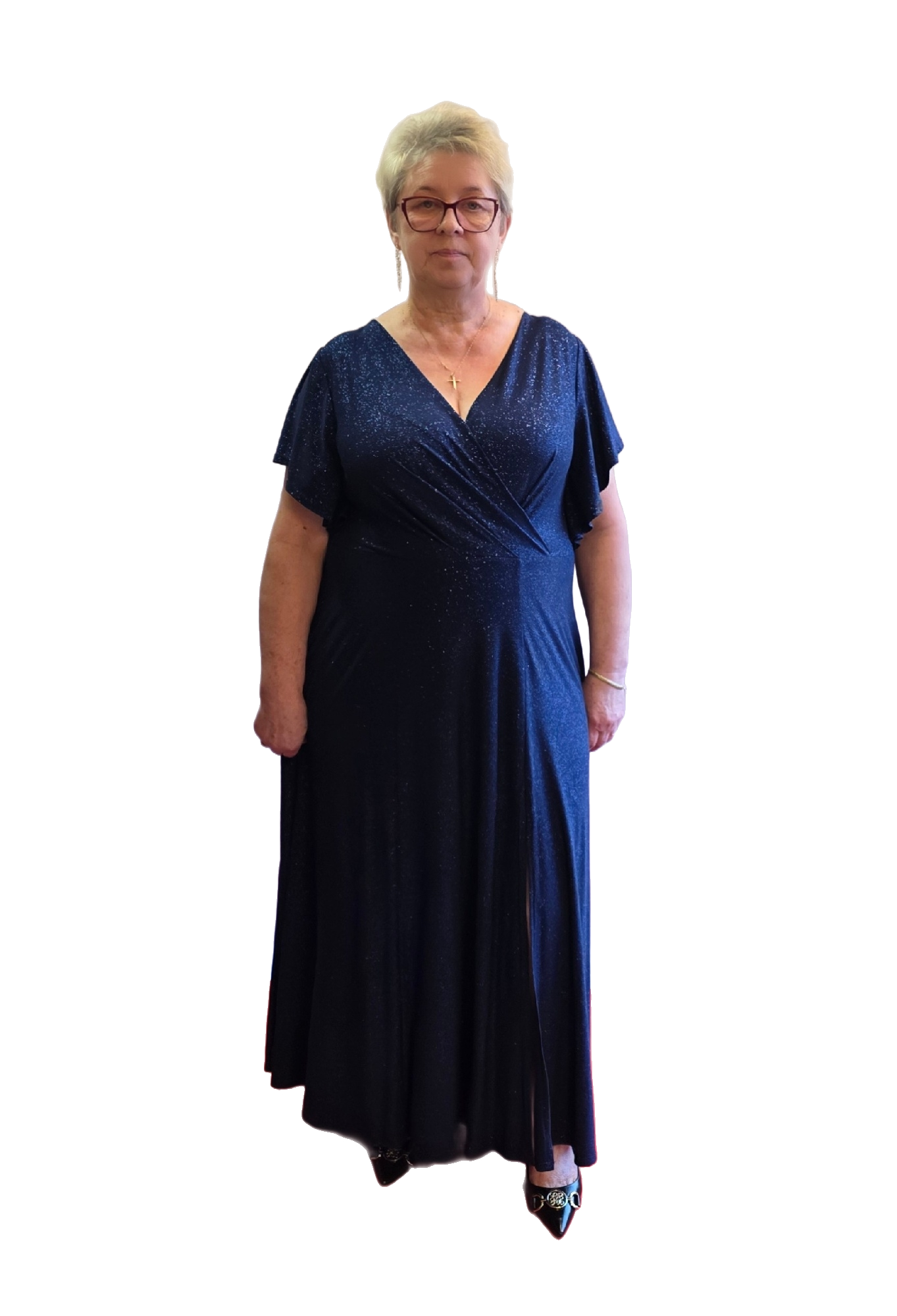 Granatowa Sukienka Valentina Maxi