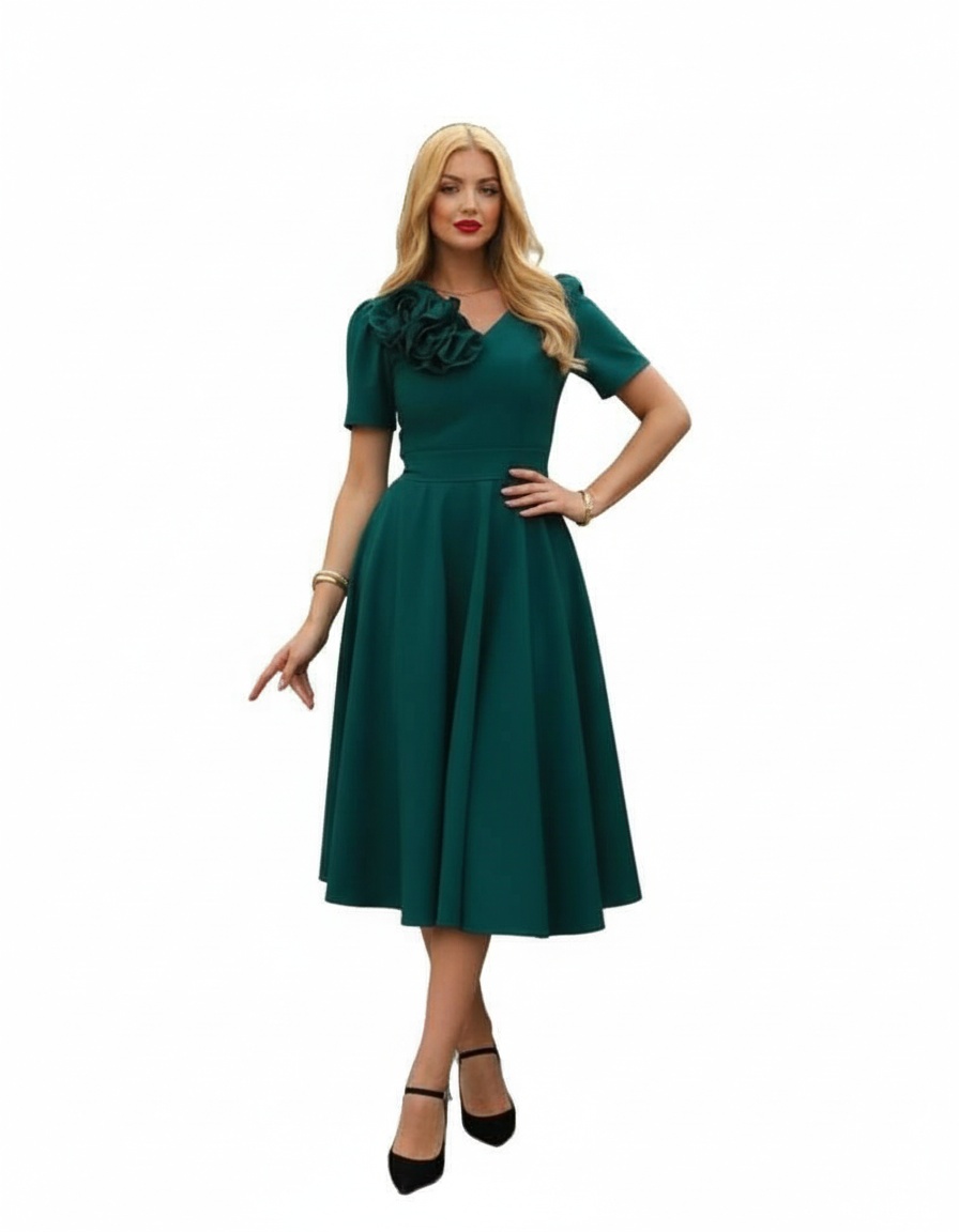 Butelkowozielona Sukienka Rubi Midi