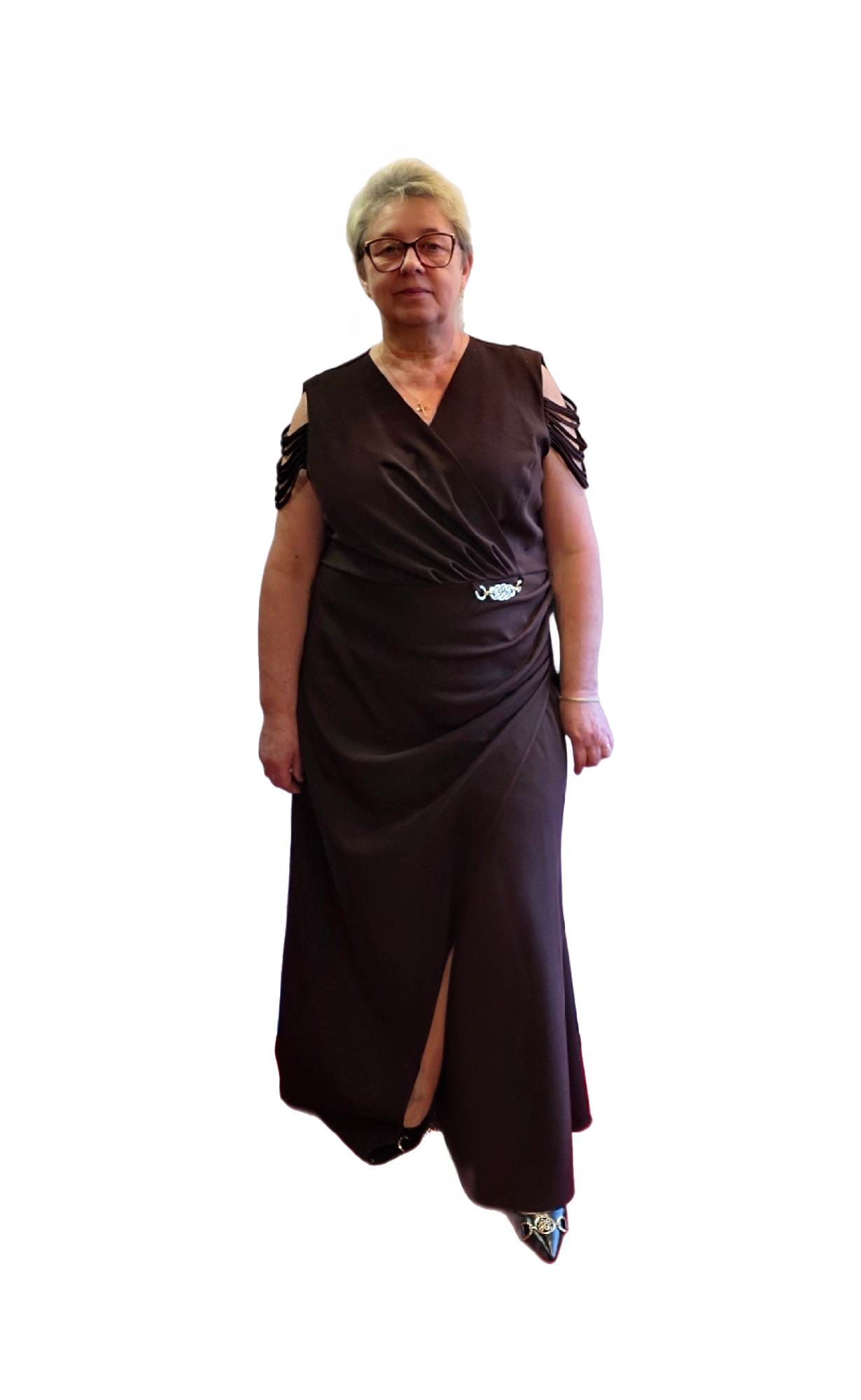 Czekoladowa Sukienka Bella Maxi