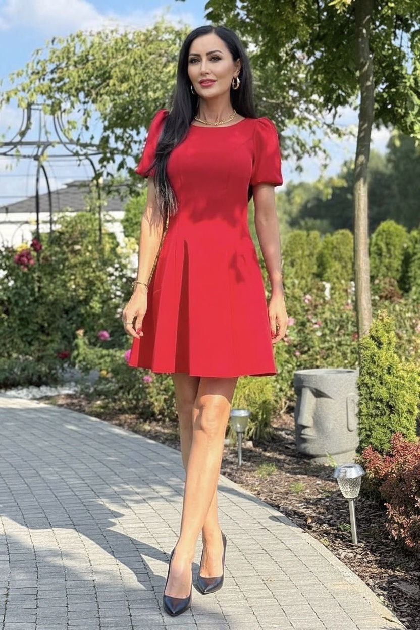 Czerwona Sukienka Chanel Mini